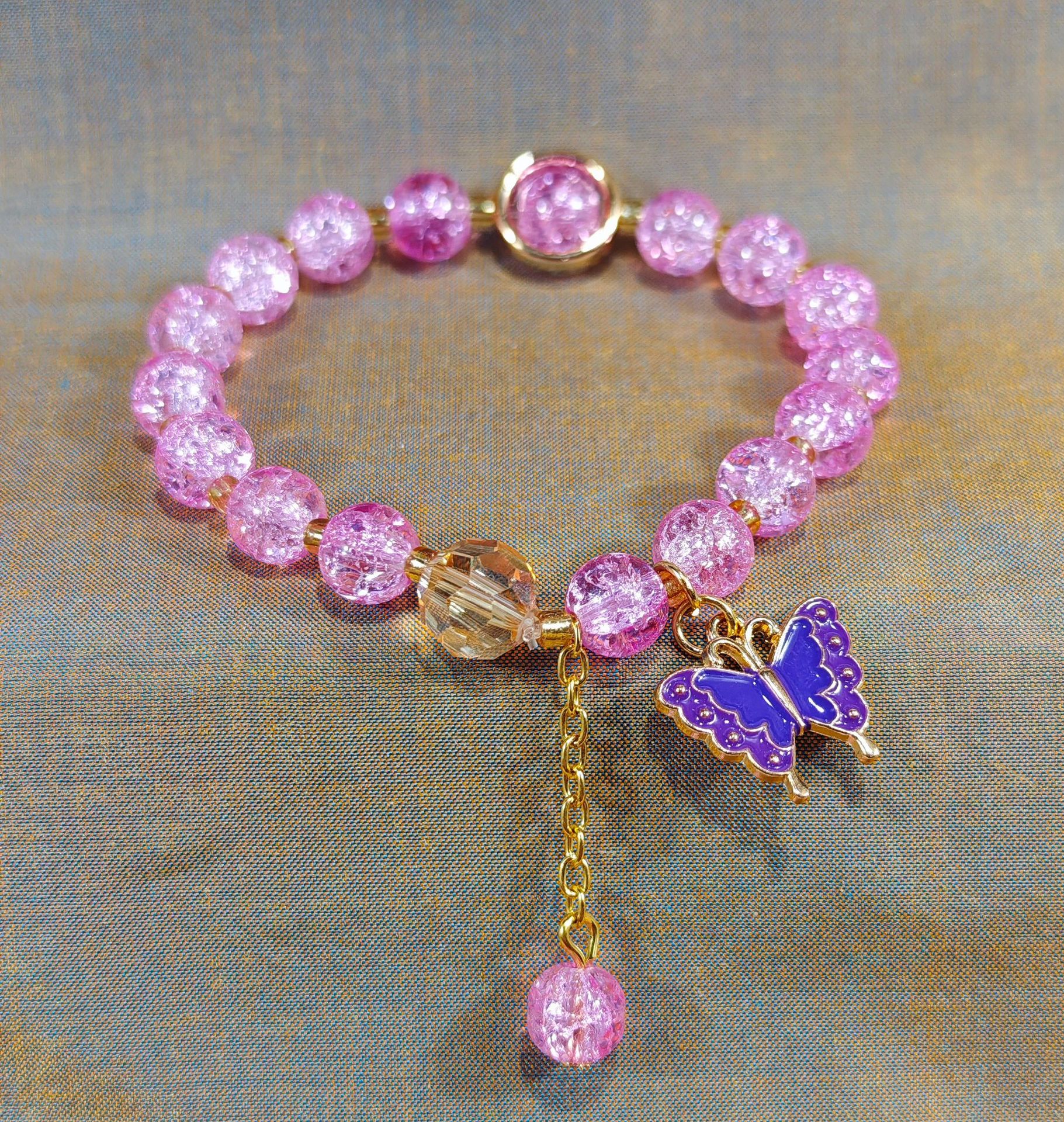 Las celebridades de Internet retro transfronterizas suelen ser todo-fósforo pulsera elástica de estilo ins simple pulsera de moda de lujo ligero, joyería de temperamento