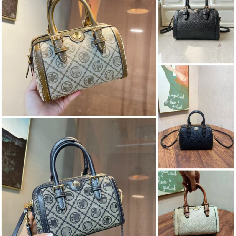 Tb New Tmonogram Monogram Print Boston Shoulder Bag Fashion Crossbody Bag