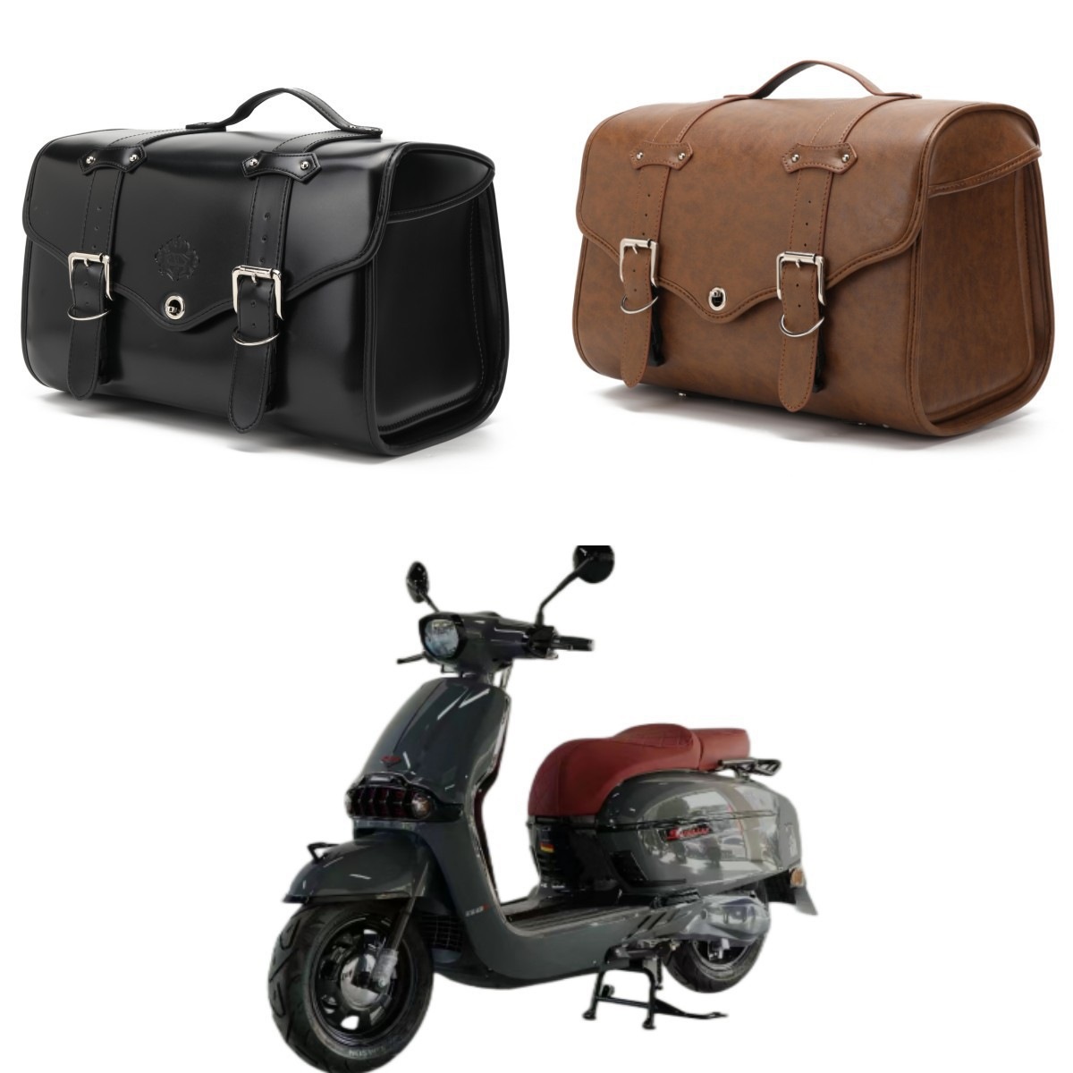 Cross-Border New Model of Motorcycle Electric Vehicle, Newly Upgraded Quick-Release Rear Seat Bag, Luggage Rack, Helmet Bag, Tail Box Bag