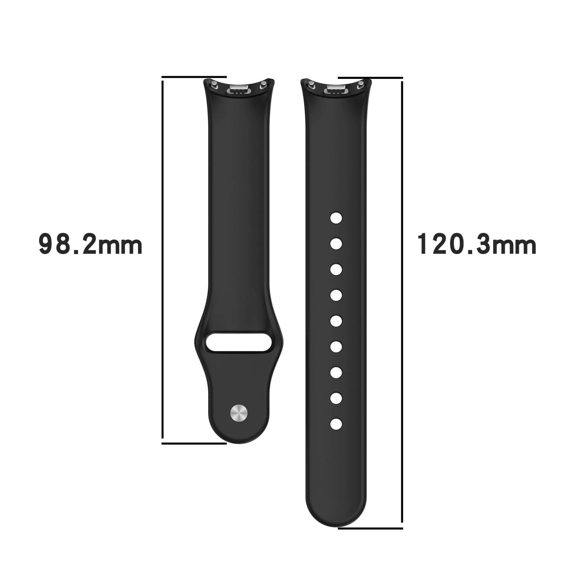 Qingtangfa подходит для браслета Xiaomi 10/9/8 силиконовый ремешок xiaomi smart band8 металлическая головная пряжка