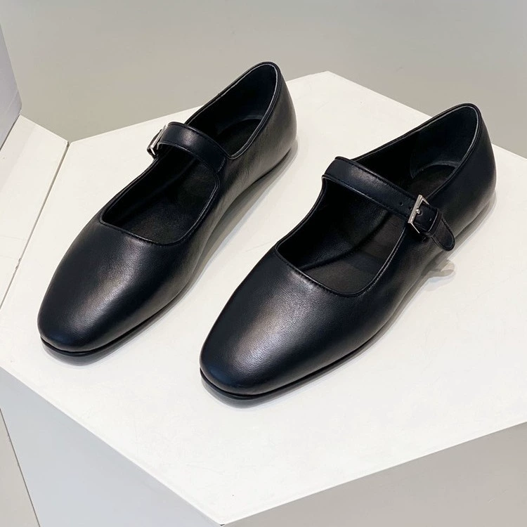 2025 новые туфли Мэри Джейн на плоской подошве нишевые туфли ретро маленькие кожаные туфли кожаные женские туфли удобные дикие