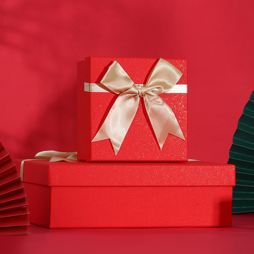 New Year gift box empty box wholesale festive supplies wedding box Chinese style box red gift box New Year gift box