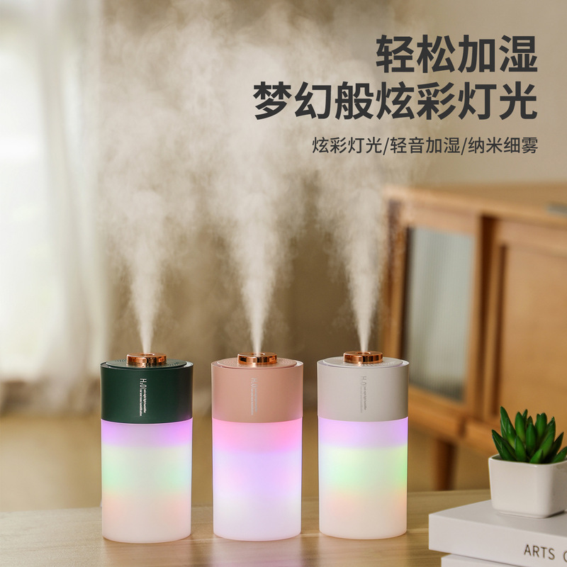 新款香薰炫彩杯加湿器小型除异味跨境礼品支持桌面七彩车载轻音|undefined