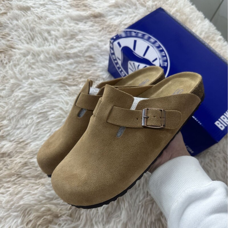 Authentic High-Quality Birkenstock Clogs, Half-Slip Retro Cork Thick-Soled Sandals, Birkenstock Shoes for Men and Women, Slip-On Shoes
