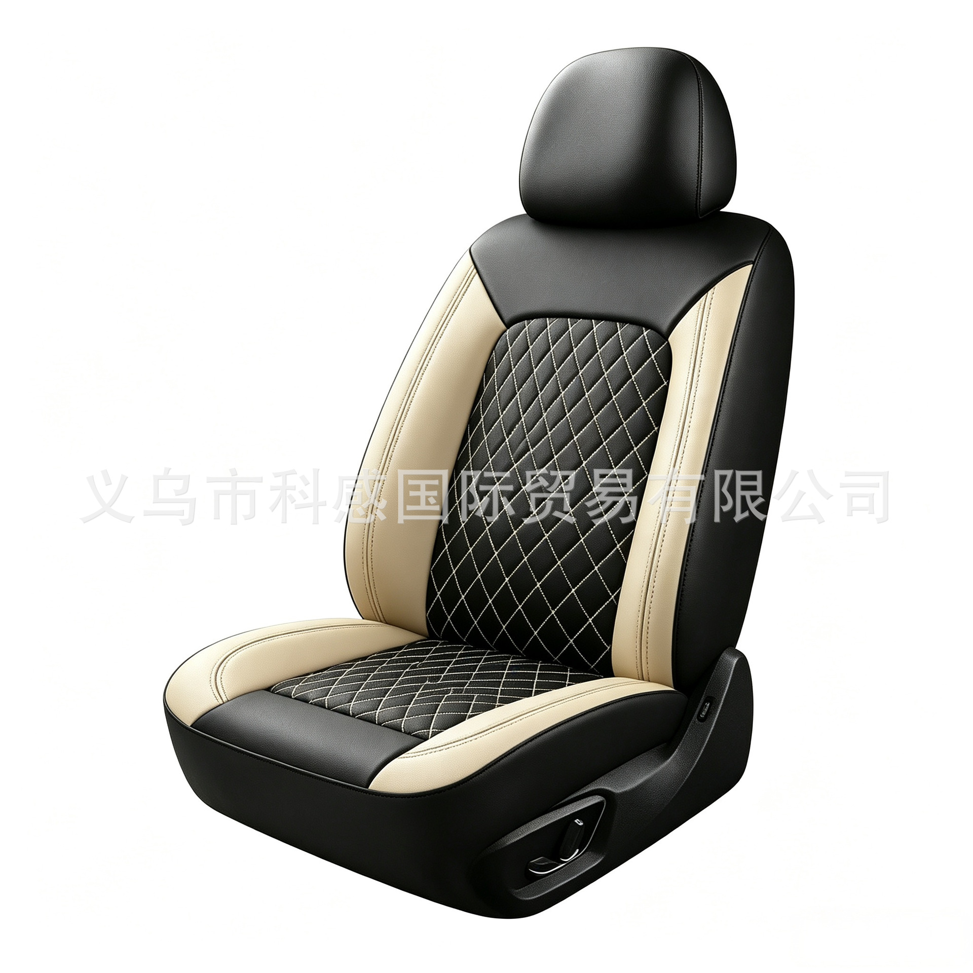 New cross-border single-line diamond-patterned PU leather car seat covers for Amazon, Mercado Libre, Mexico, and Russia