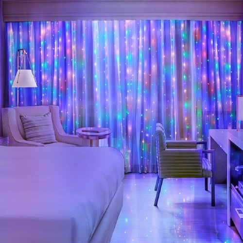 Outdoor Smart USB Music RGB Voice Control Curtain Light LED Party Light Decorative Light String Camping Light String Light