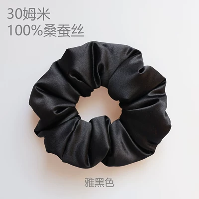 Saç üçün rezinlər, 30 Momme Pillow-Sized Scrunchie with - black-7cm-30-momme-inspired-by-yifei