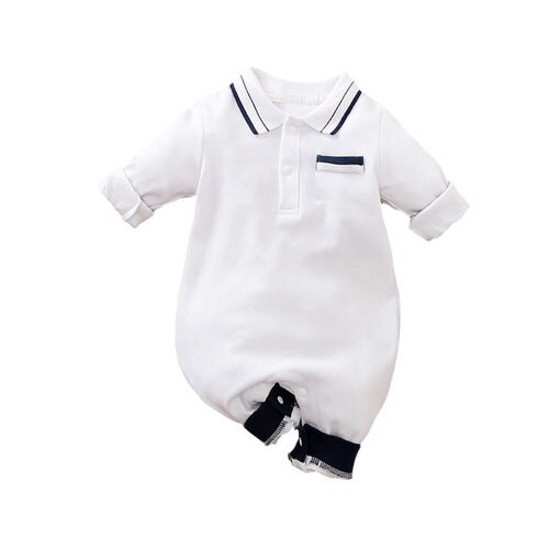 Baby boys' gentleman's clothing, infant romper, spring and autumn Korean-style Instagram-style crawling suit, newborn overalls for cross-border shipping