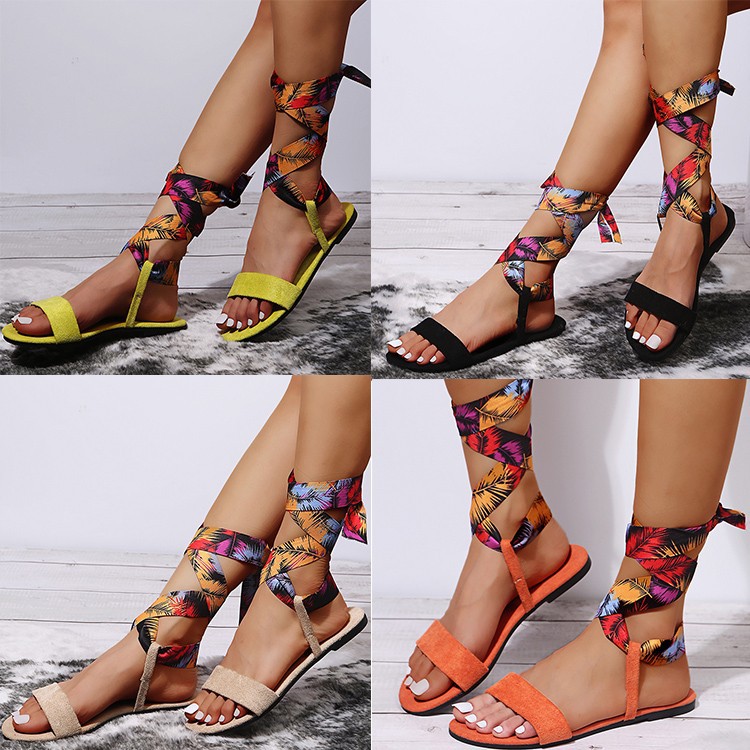 new print strap sandals wholesale women s clothing Nihaostyles NSJJX67784