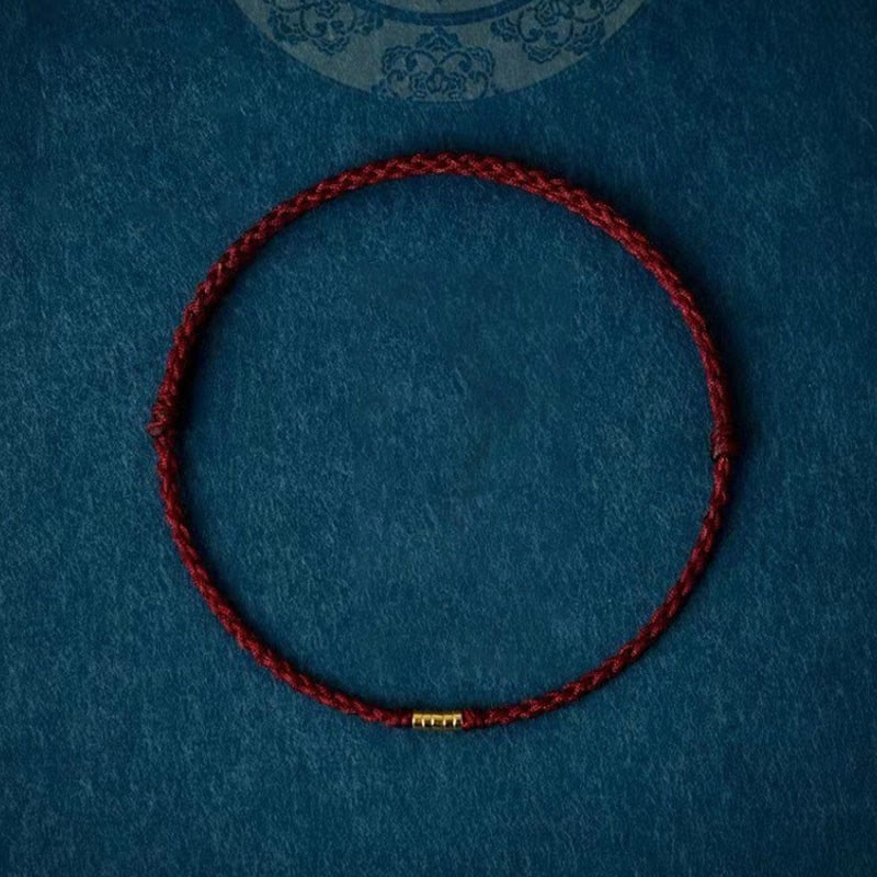 Burgundy ankle bracelet