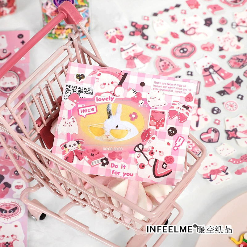 Изделие из серии Infeel.me Universe Happy Not dry glue Star Flash Paper Cartoon Cartoon Cute Handbook Material Sticker