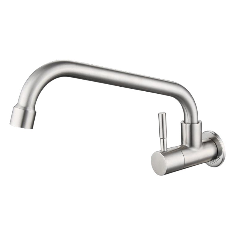 304 stainless steel wall-mounted single cold faucet kitchen water tank lead-free horizontal single cold faucet factory wholesale