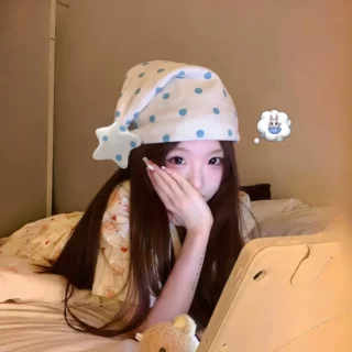 我才知道...睡帽尖尖帽夏季空调房防冷风直吹护头睡觉帽子薄款