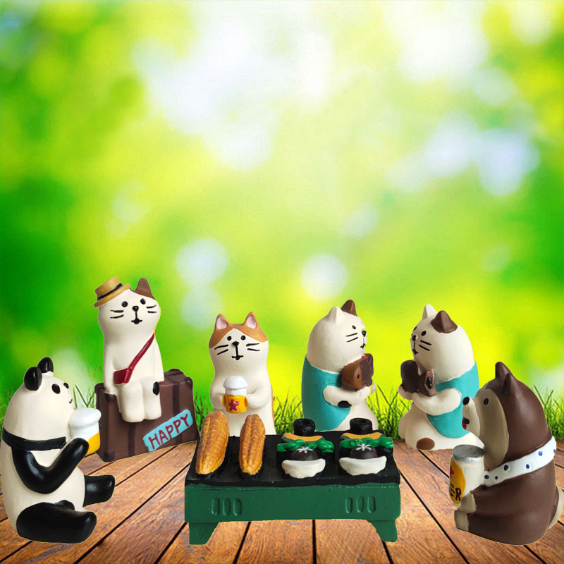 크리 에이 티브 일본 식료품 zakka 엔터테인먼트 나들이 고슴도치 독서 고양이 시바견 새해 수지 공예품 장식품