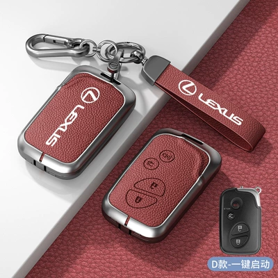 Car key bag, shell 570 buckle 270 - standard-type-c-one-click-start-volcanic-red-zinc-alloy-shell-hardware-bracelet