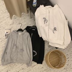 Apm韩系麻花绳带帽外套休闲时尚百搭慵懒风女式上衣
