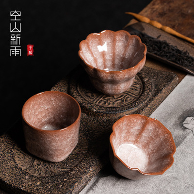 Kongshan Xinyu Longquan Celadon master Ice Tea cup ceramics Binglie Glaze Hydration Tea cup