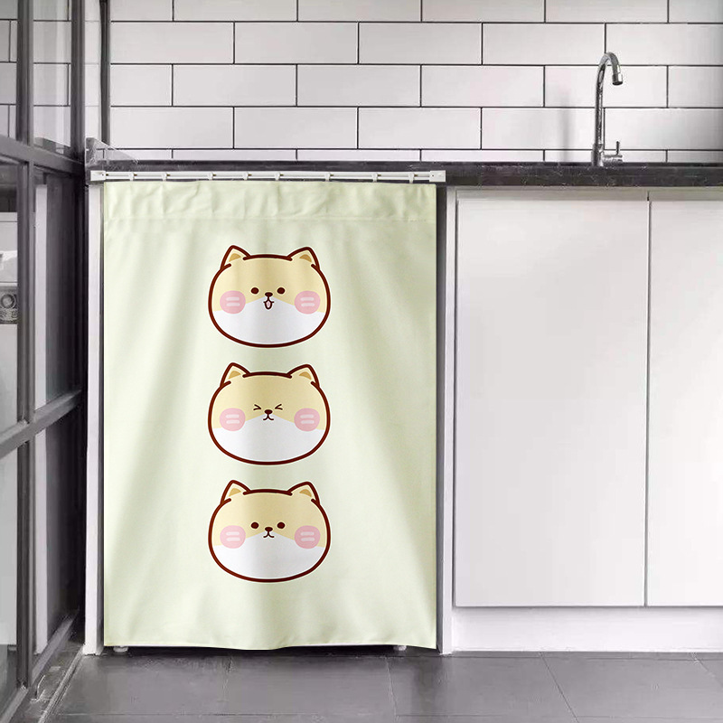 Custom Washing Machine Sun Curtain Cartoon Animal Dust Cover Cabinet Shoe Cabinet Curtain Washbasin Shelter Curtain Factory Outlet