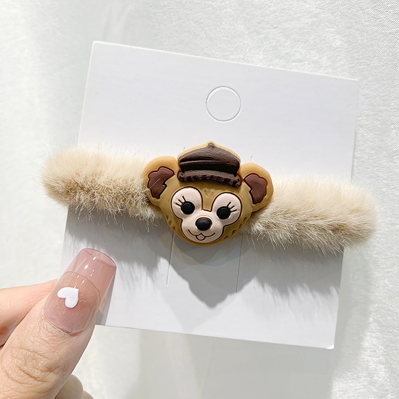 Xingdelu banda de pelo de felpa estilo coreano cuerda de pelo simple lazo banda de goma de pelo ins otoño e invierno nueva cuerda de pelo de piel de dibujos animados