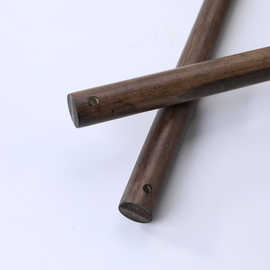 中式直销木质染色松木木棍黑胡桃木实心圆家居装饰瑜伽开背棒木头