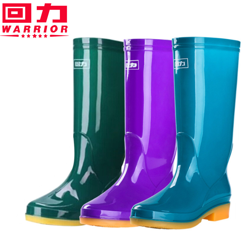 상하이 풀백 장화 여성용 하이 장화 813 미끄럼 방지 힘줄 워터 부츠 노동 보호 주방 방수 워터 슈즈 도매
