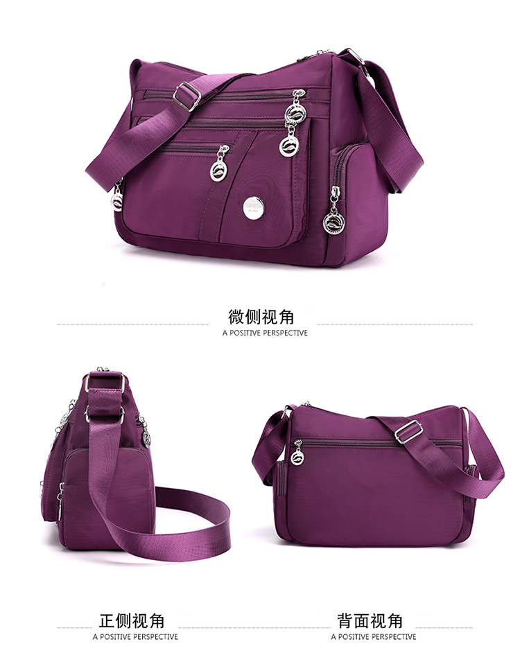 Ladies' fashionable crossbody bag, casual waterproof nylon shoulder bag, trendy and versatile mom bag, business bag wholesale and consignment undefined
