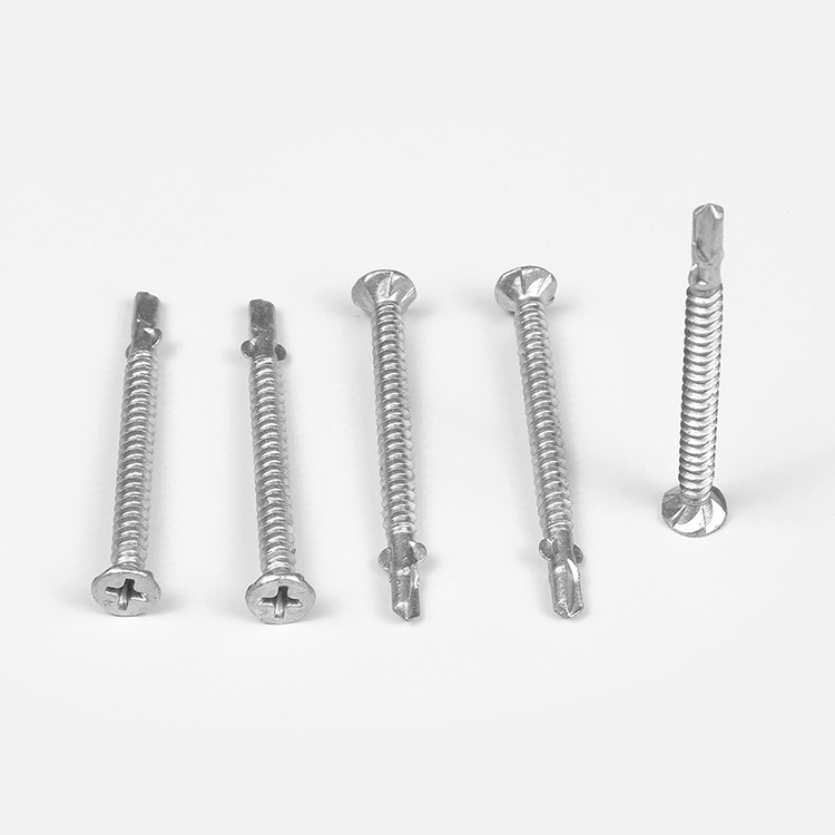 Cabeza plana en relieve clip de oreja taladro tornillo de cola autorroscante tornillo de perforación especificaciones completas en stock image 3