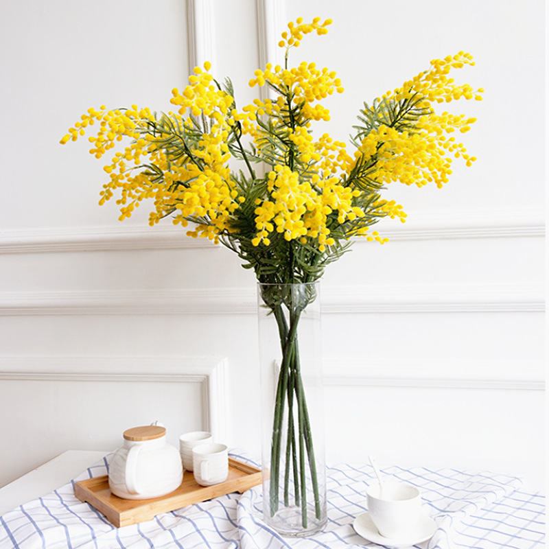 Simulated acacia fake flower acacia flower home interior decoration flower decoration living room decoration floral art