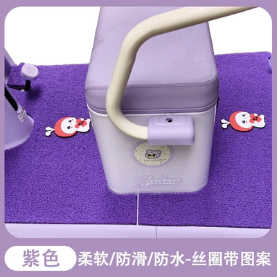 Yadi Guanneng Cl13 Special Electric vehicle foot mat - silk-circle-peaceful-rabbit-purple