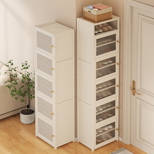 奶油风入户简易鞋架家用门口多层收纳神器宿舍经济型防尘小型鞋柜