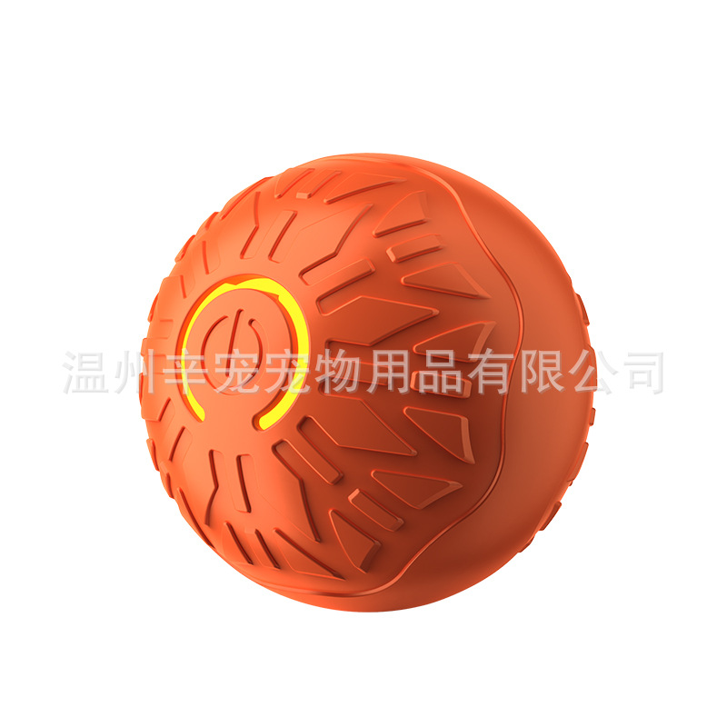 Pelota para perro a cuadros, 5.3cm, naranja.