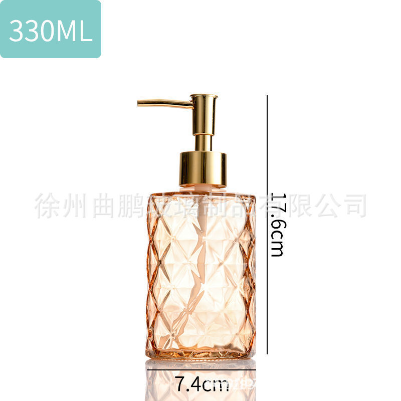 주황색 + 금색 펌프 헤드, 투명