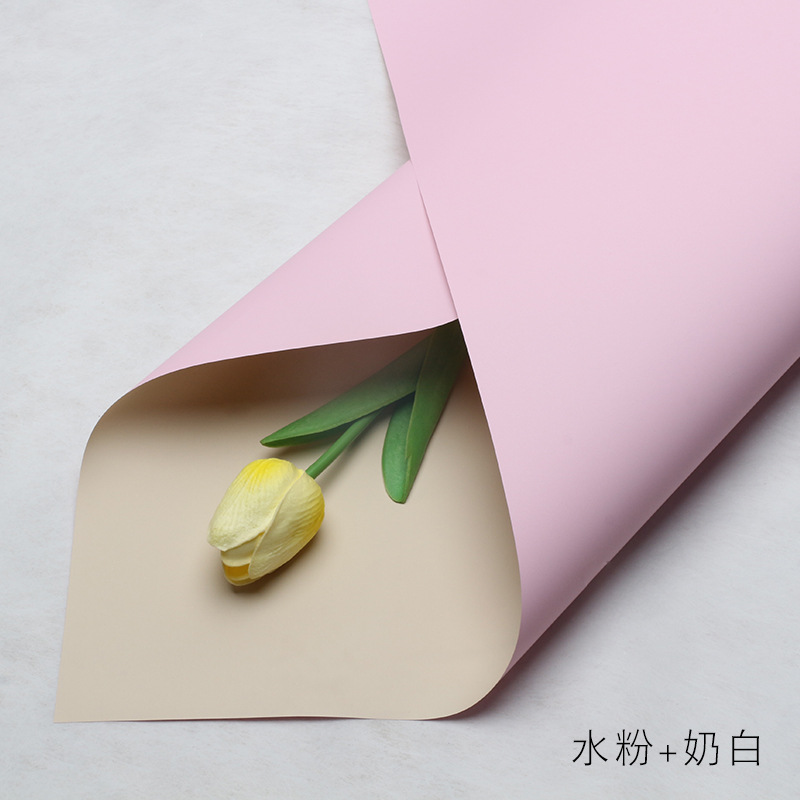 Estilo coreano primer amor color sólido papel ouya mañana niebla mate impermeable papel mate ramo de flores translúcidas papel de embalaje al por mayor
