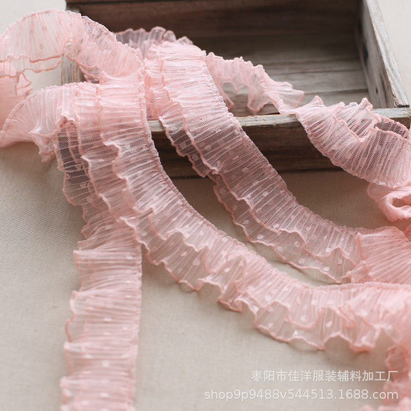 Accesorios de oreja de madera de doble capa color de encaje al por mayor accesorios de encaje de muñeca Lolita Nuevo