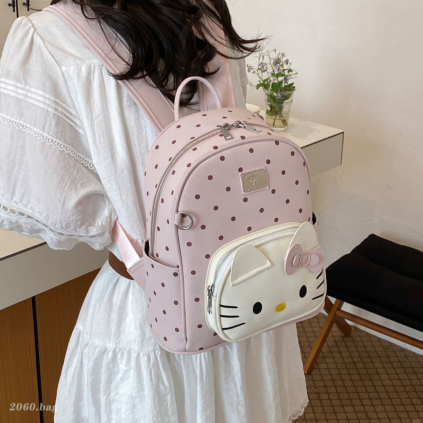 Bolsa de moda de alta capacidad de la universidad, bolsa de mujer, bolsa de viaje, punto de onda, bolsa de ocio de hombro, 2026 sensación de marea, nuevo estilo