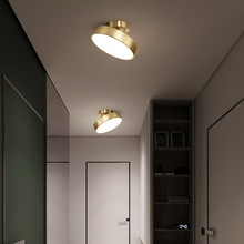 北欧卧室吸顶灯现代简约led玄关阳台走廊过道灯个性创意全铜灯具