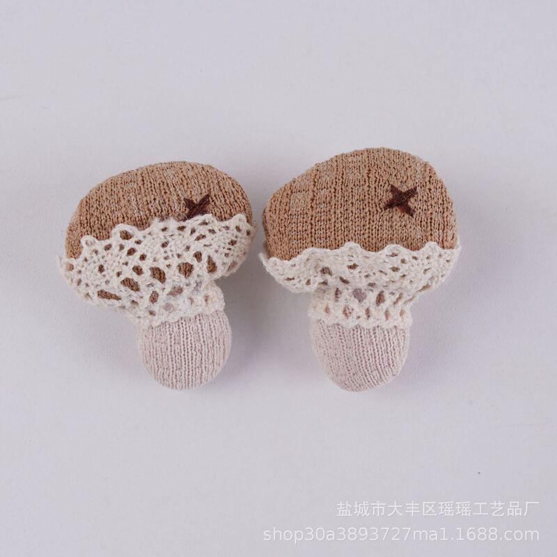 布艺diy手工小饰品美拉德色系小爱心桃心儿童服装发夹辅料饰品|undefined