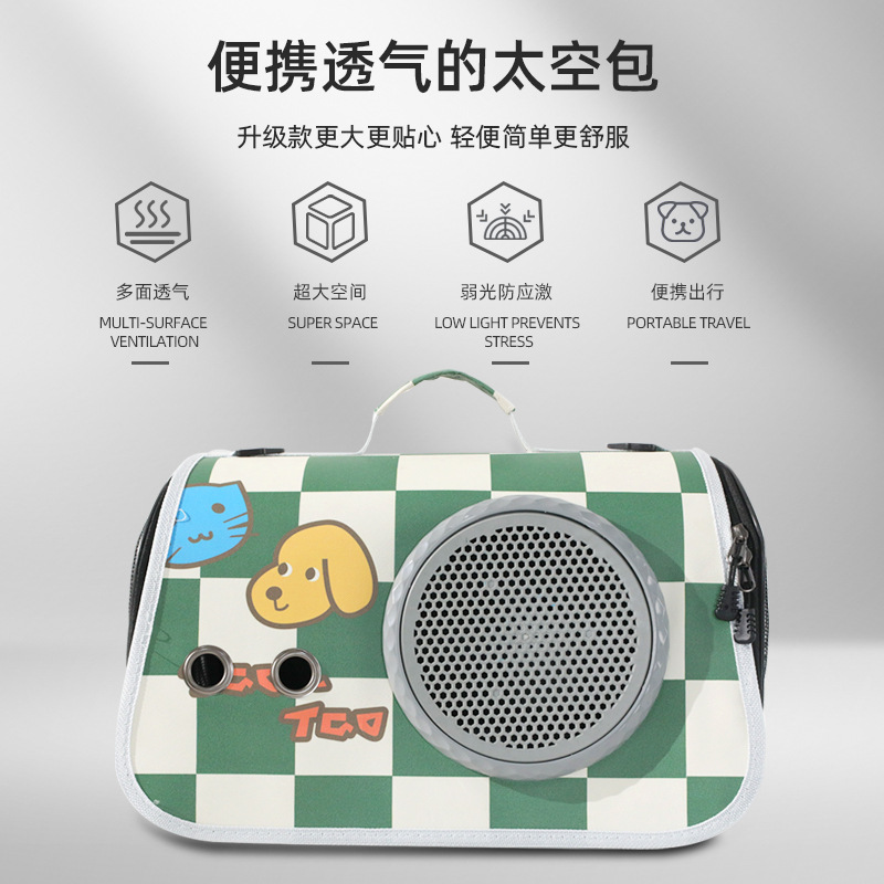 Mochila portátil para mascotas, bolsa plegable para gatos, bolsa de mensajero transpirable PU de gran tamaño, bolsa de espacio universal para perros y gatos