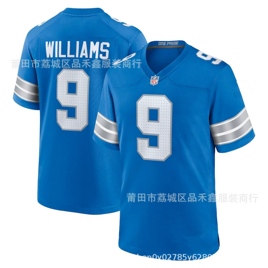 NFL футбольная майка Detroit Lions 0# ARNOLD 9# Williams Hydrangea майка