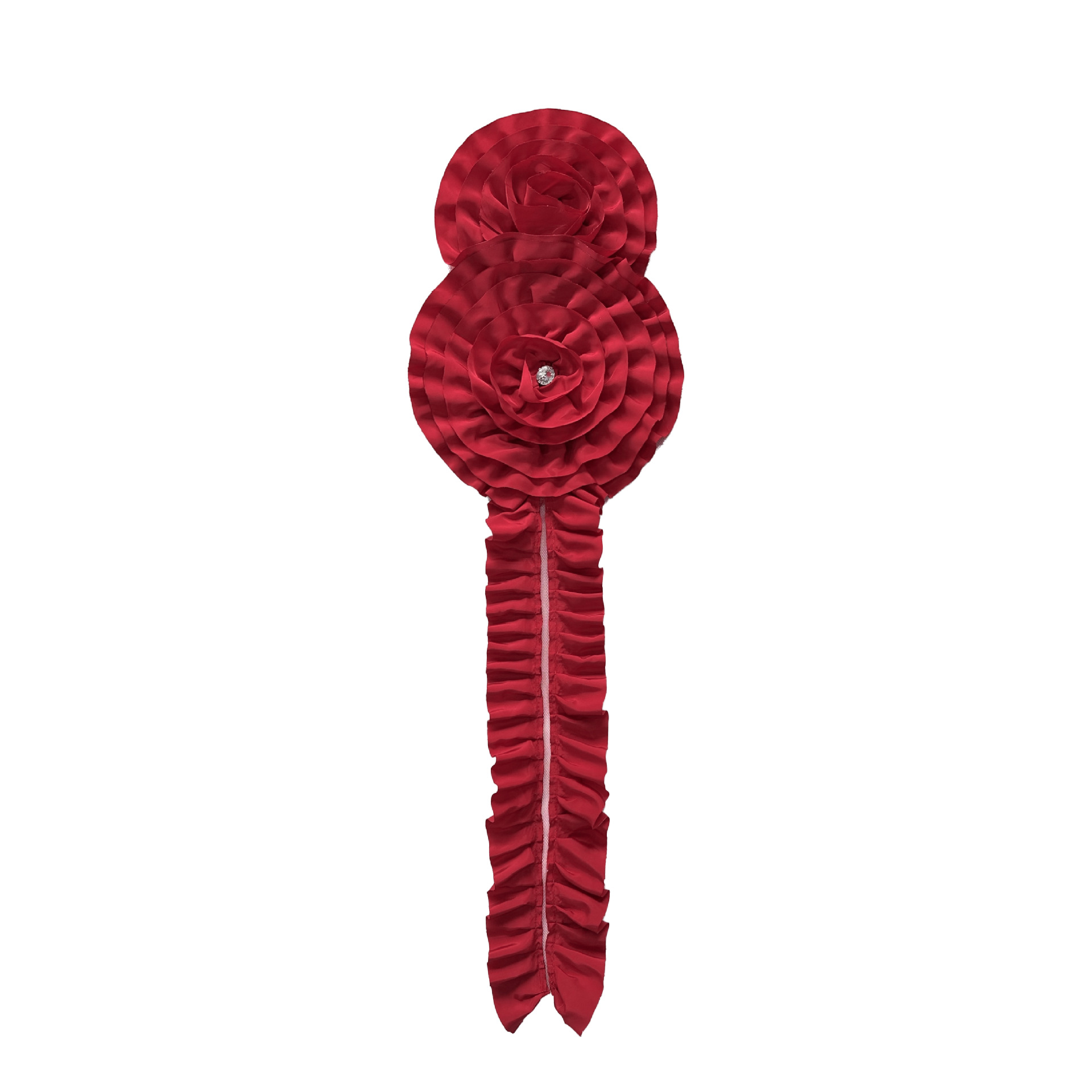 Flores decorativas tridimensionales de la industria pesada, pliegues de múltiples capas, camisas de ropa de celebridades de Internet, accesorios de ropa de actuación de baile latino, accesorios