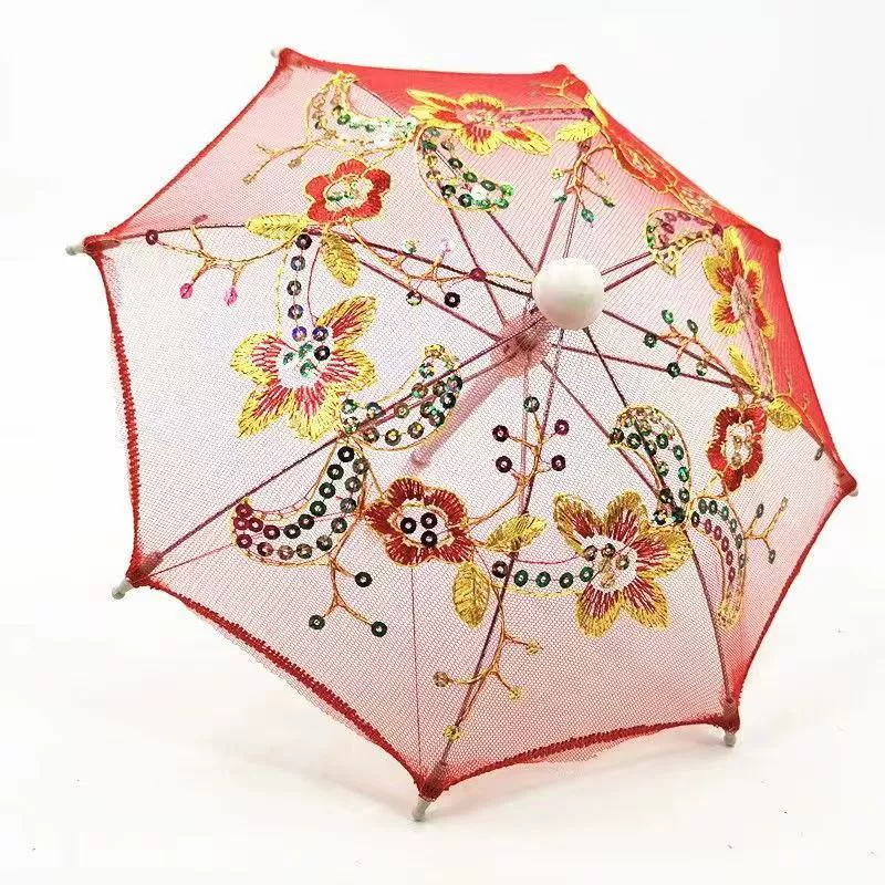 Кружевной зонт игрушечный зонт вышитый зонт подарочный зонт
