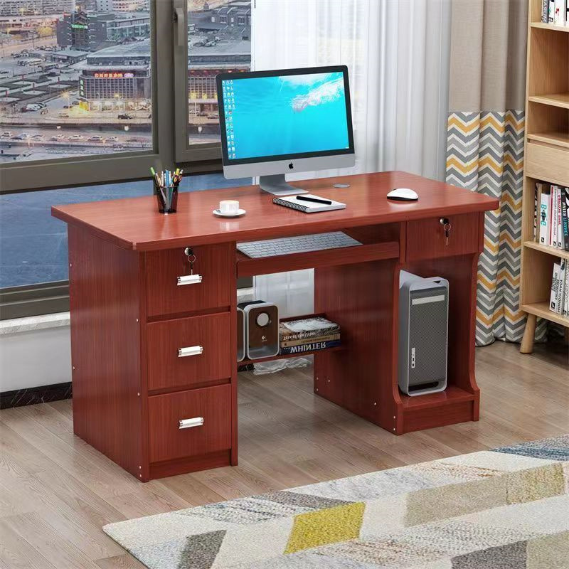 컴퓨터 책상 ⧸ 적갈색 [길이 140 폭 70 높이 75cm]