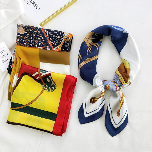 70 small square scarf, long silk scarf for women, spring, autumn and summer neck gaiter, neck thin scarf, gauze scarf with suit shirt