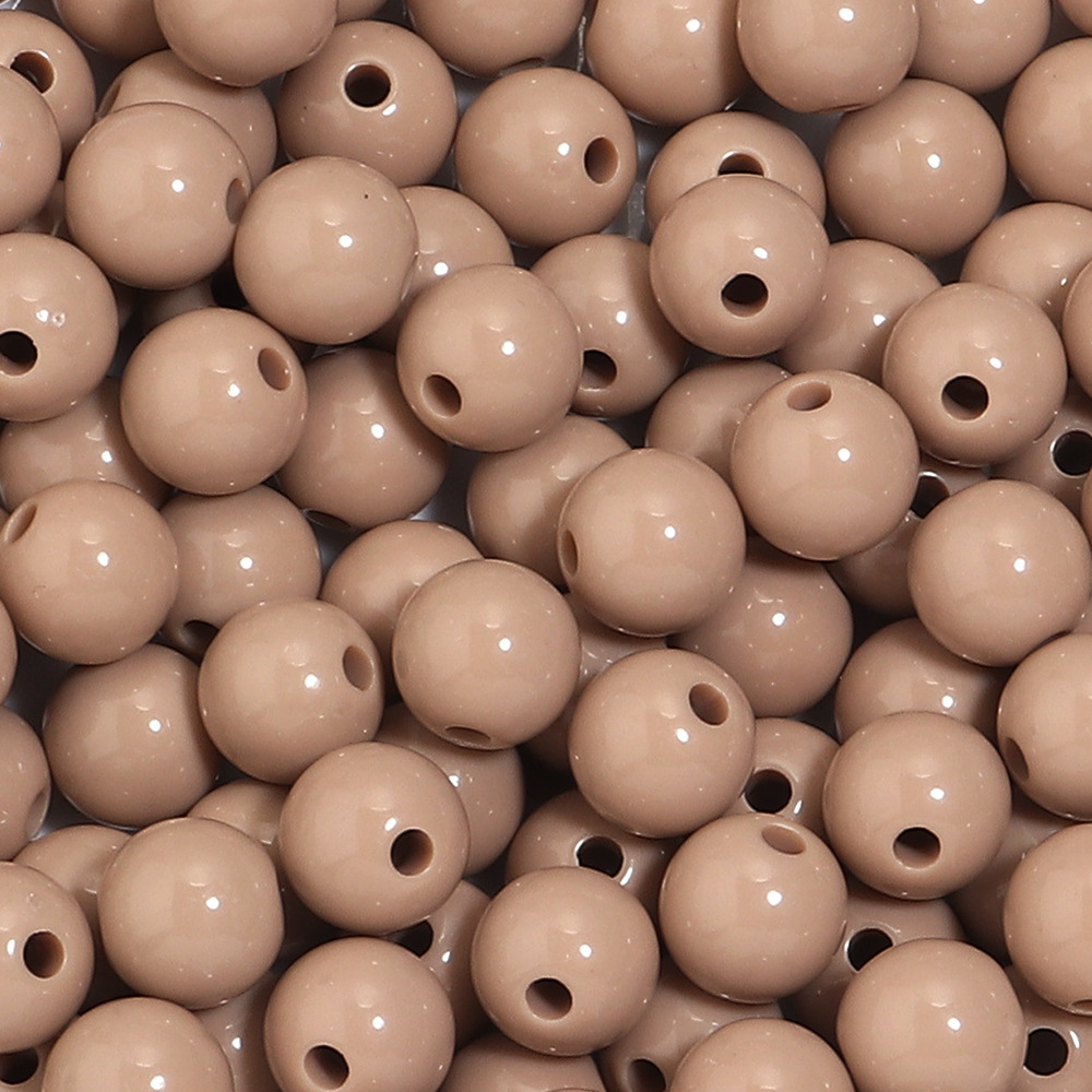 Cuentas redondas acrílicas de color sólido para Navidad, cuentas redondas de color sólido para joyería hecha a mano, accesorios de bricolaje, cuentas redondas de color sólido, cuentas sueltas.