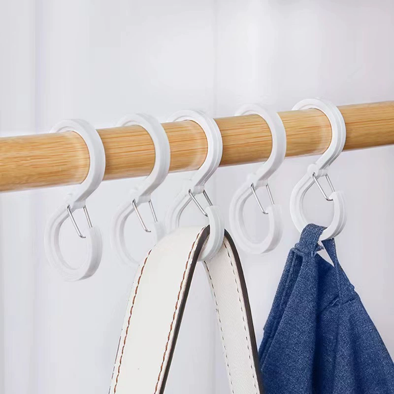 HaoWuJia S-Shaped Hook for Bags, Clothes, Towels – ABS + Metal, Crossbar Lock, 4 Color/Size Options