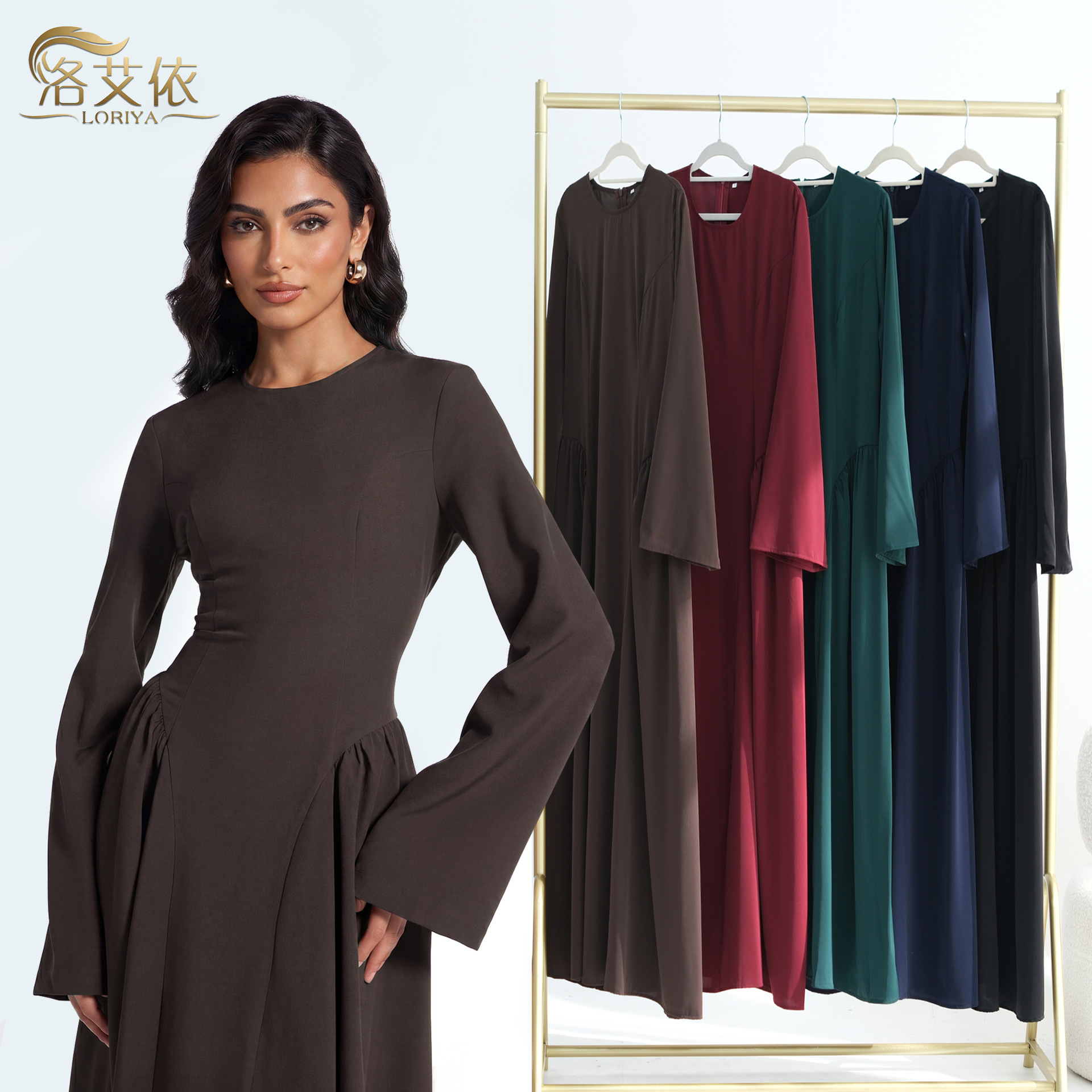 Loriya Large Size Big Skirt Dress Cross-Border Women's Clothing Lr1155