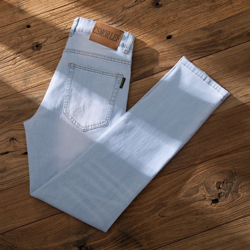 High-End Washed Versatile Summer Men's Jeans Casual Loose Straight Elastic Trendy New Slim-Fit Pants High-End Washed Versatile Summer Men's Jeans Casual Loose Straight Elastic Trendy New Slim-Fit Pants