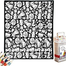 Kaelidoras DIY Coloring Blanket for Adults, 50x60 Inch Velve