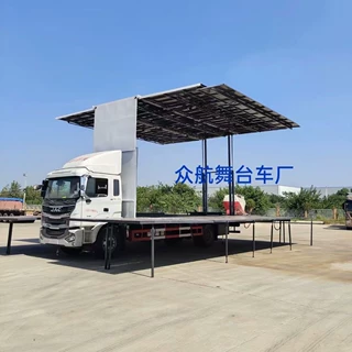 出口舞台宣传车 半挂舞台车 出口9.6米舞台车 6.8米冷藏车