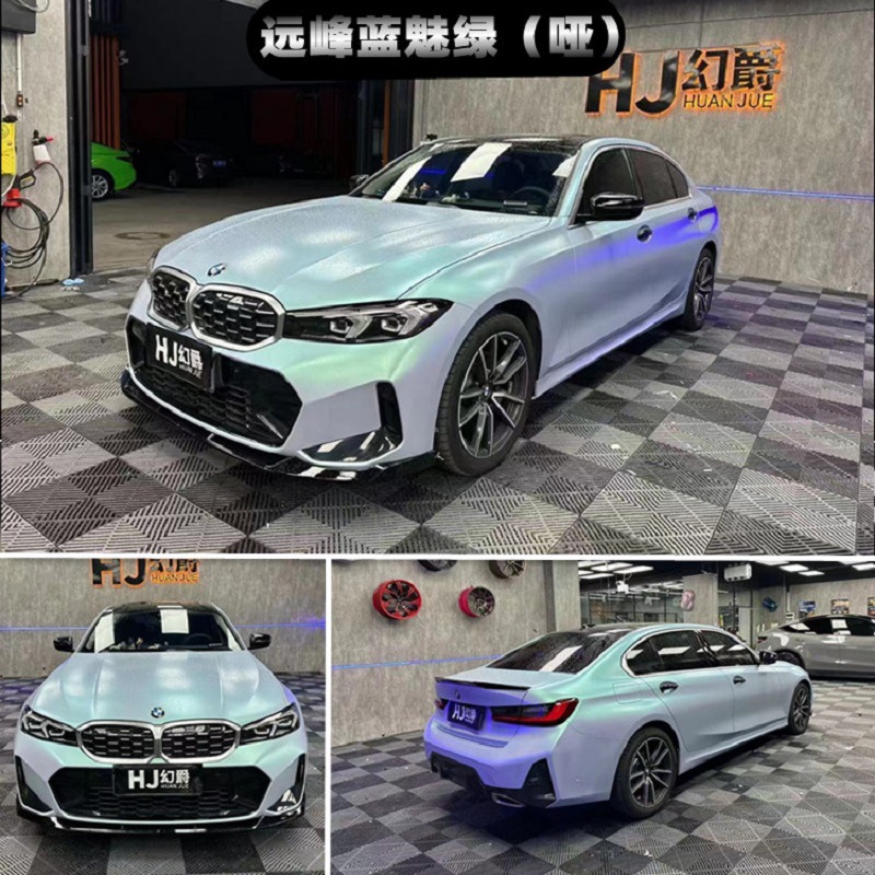 Crystal Apple Green | Pingguo Auto Color Change Film - pet-distant-peak-blue-charm-green-matte-152-meters-17-meters